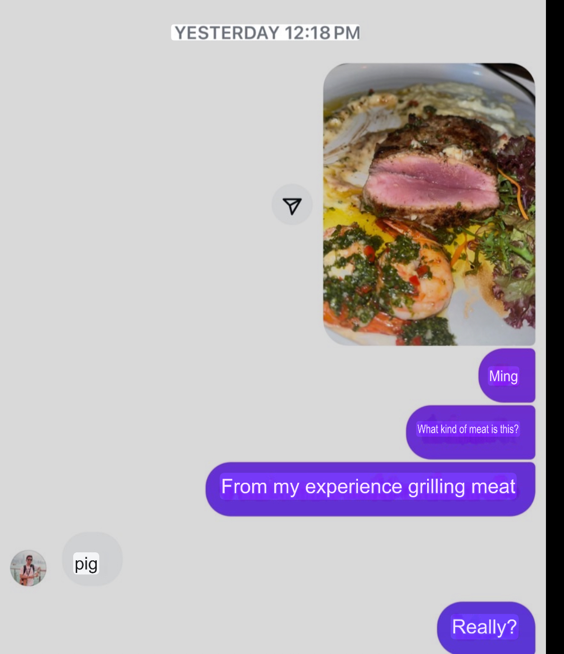 Chef's response translated